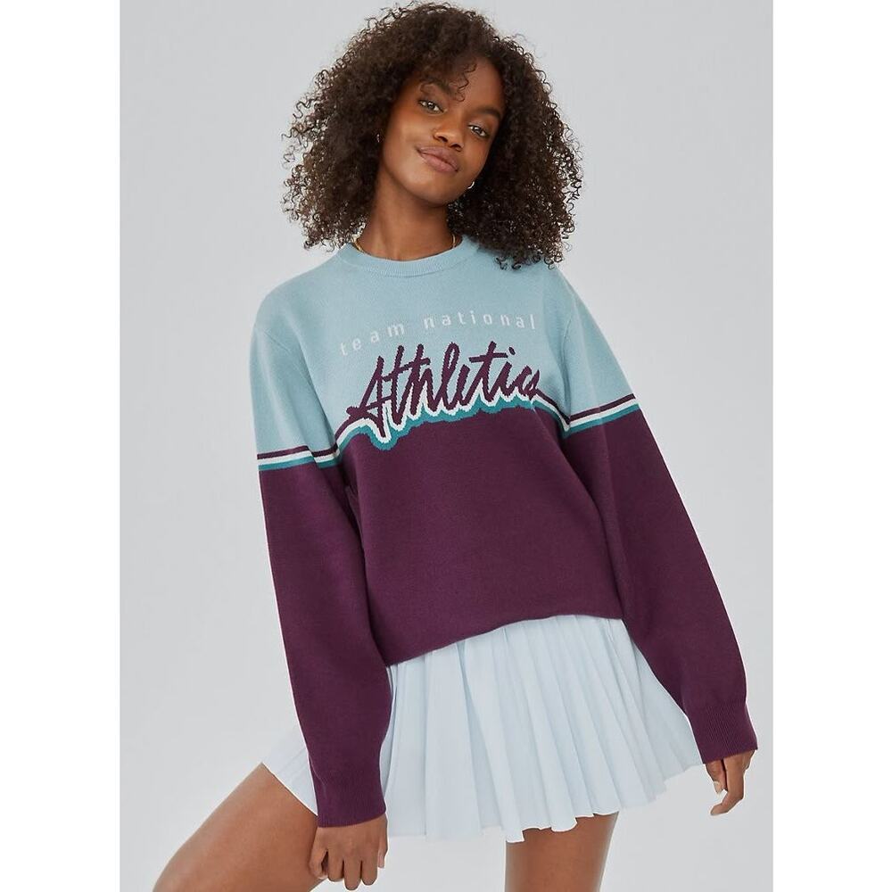 Aritzia Tna Sweater Large Team Nationals‎ Athletic Preppy Collegiate Whimsical